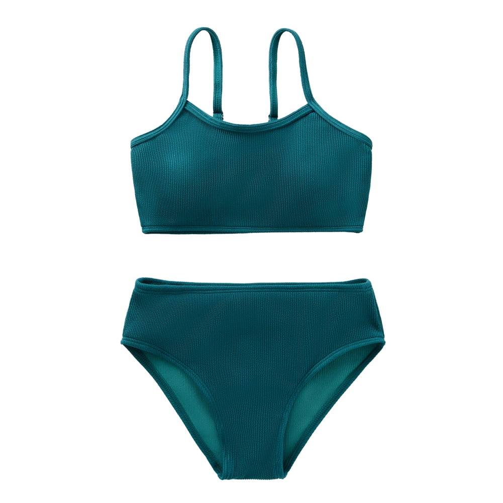 Teen Girls' Swimsuits TwoPiece Bikini Adjustable Shoulder Straps
