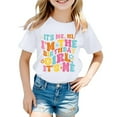 thumbnail image 1 of Teen Girls T Shirts Letter Girls Short Sleeve Tops Casual Teen Girl Summer Clothes Girls 10-11 Years Clothes Trendy Cute&nbsp;Girl&nbsp;Clothing, 1 of 3