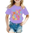 thumbnail image 1 of Teen Girls T Shirts Letter Girls Short Sleeve Tops Trendy Toddler Summer Outfit Outfits For Girls 12-13 Years Cute&nbsp;Girl&nbsp;Clothing, 1 of 3