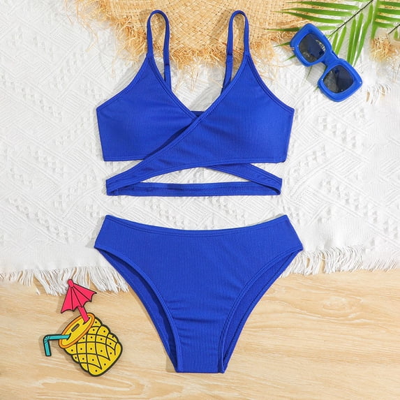 Girls Tankini Swimsuits Sleeveless Beach Bikini Vacation Essentials Beach Outfit 14 Years