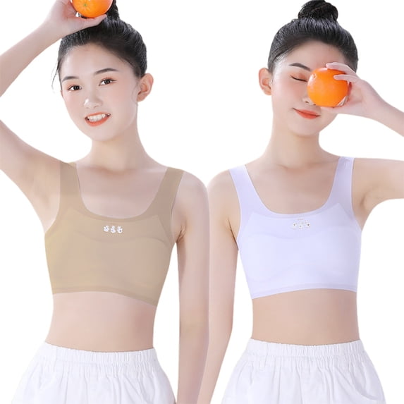 Girls Underwear Bras Early Development And Flexible Children's Camisole And For Everyday Wear And Activity Comfort Breathable Underwear Above 15 Years