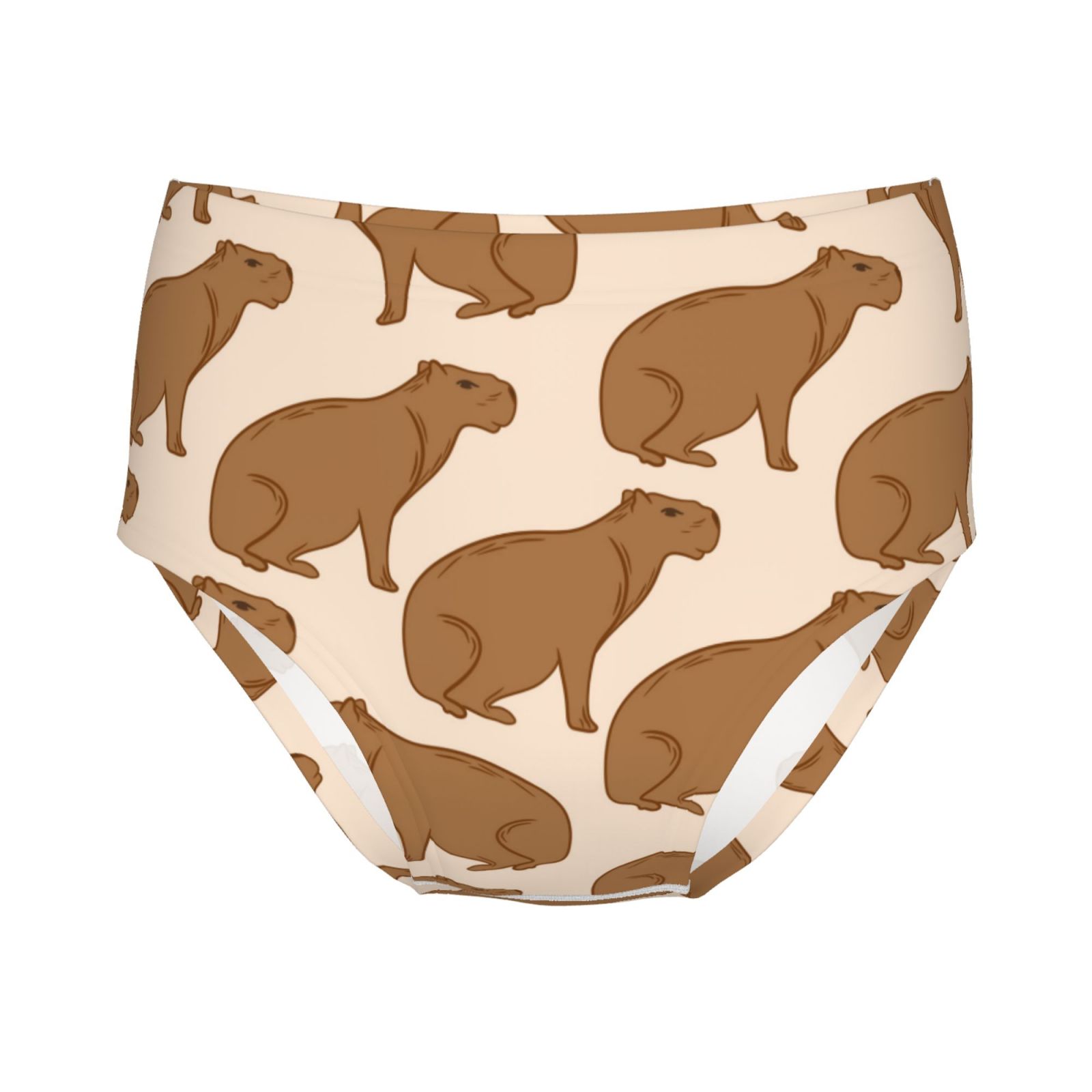 Teen Girls Underwear Brown Capybara Soft Cotton Briefs Panties For teen-girls-underwear-brown-capybara-soft-cotton-briefs-panties-for