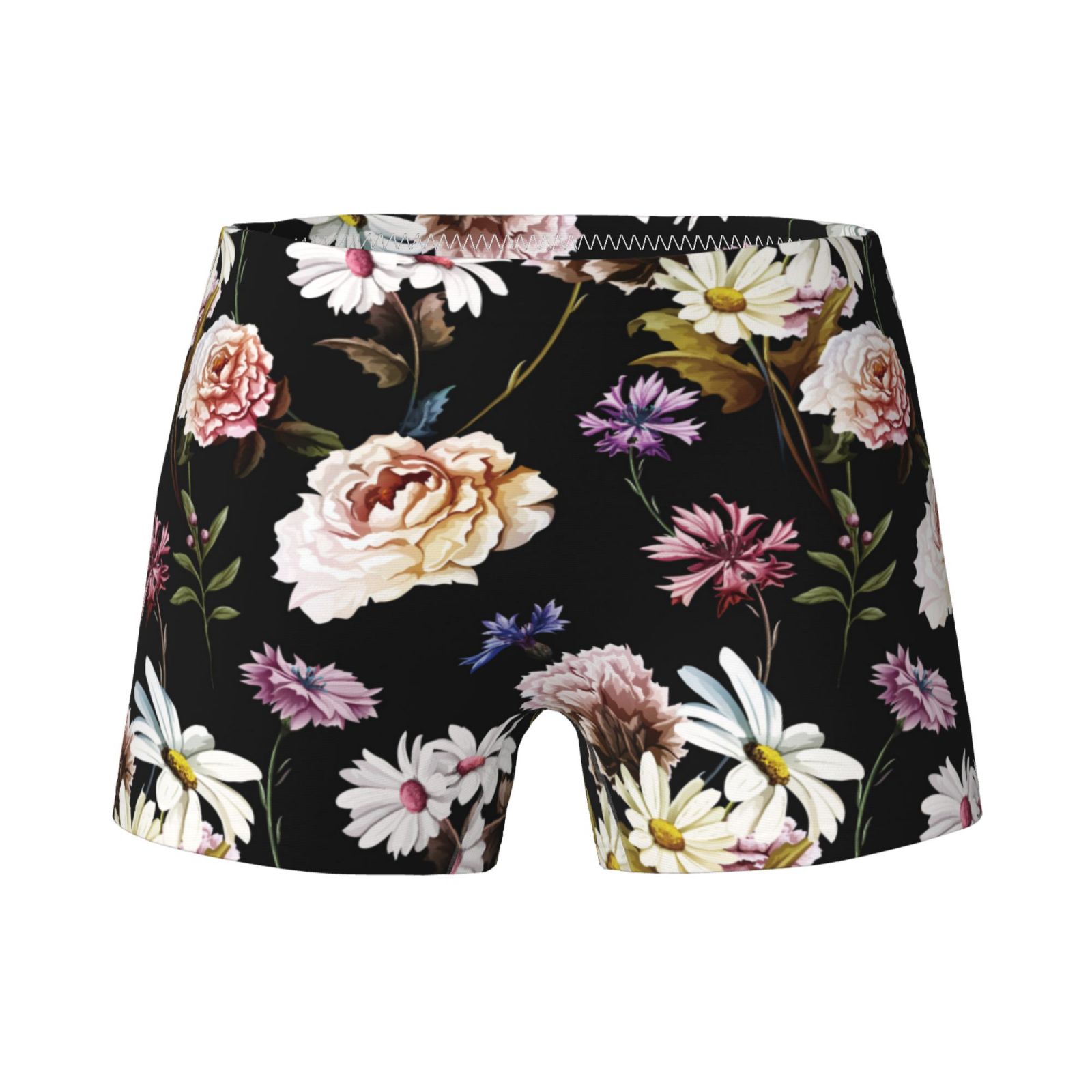 Teen Girls Underwear Carnations Flowers Daisy Cotton Soft Boxer
