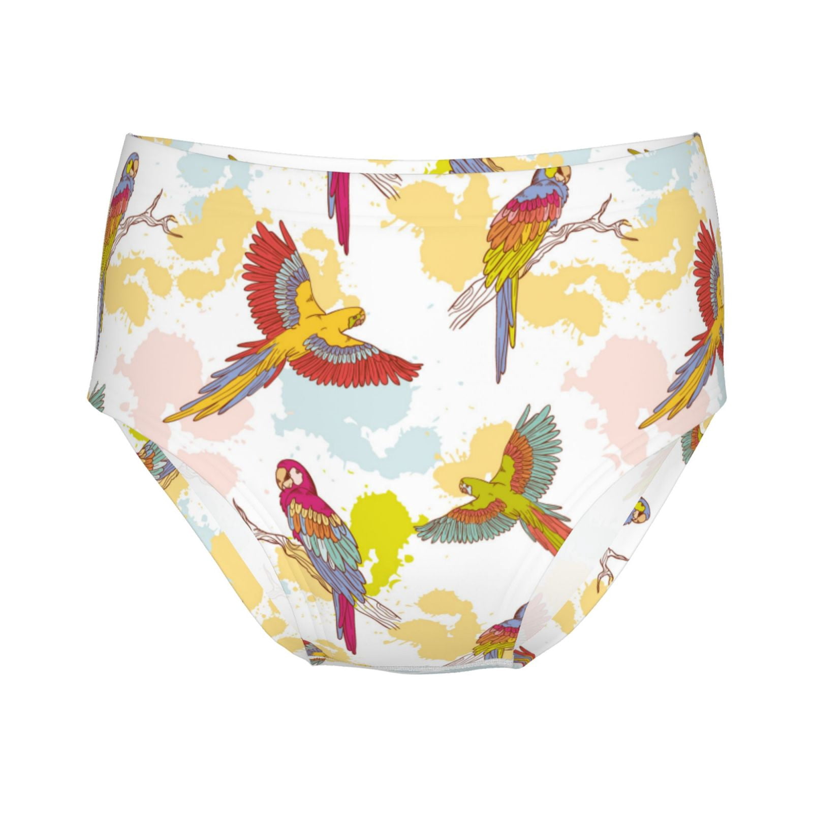 Teen Girls Underwear - Cartoon Colorful Cute Parrot Soft Cotton Briefs ...