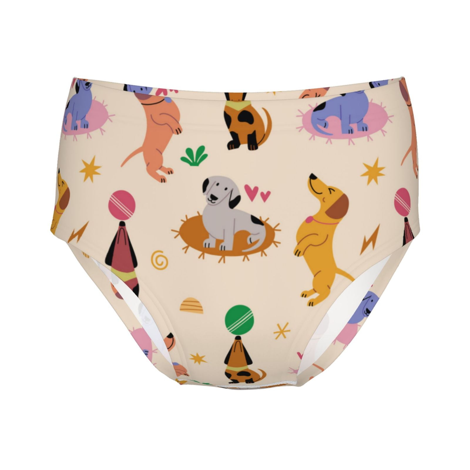 Teen Girls Underwear - Dogs In Different Poses Soft Cotton Briefs ...