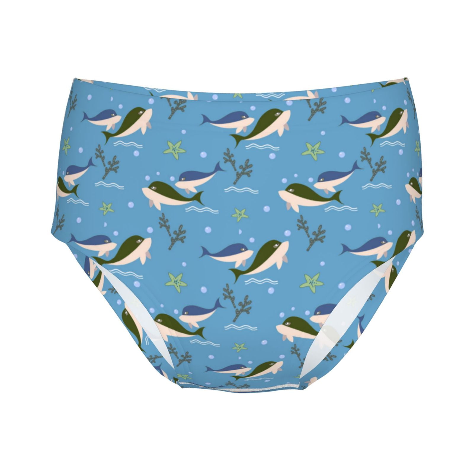 Funny Bottlenose Dolphin Women's Underwear - Cotton Briefs With Cute Dolphin Print, Comfortable Everyday Panties