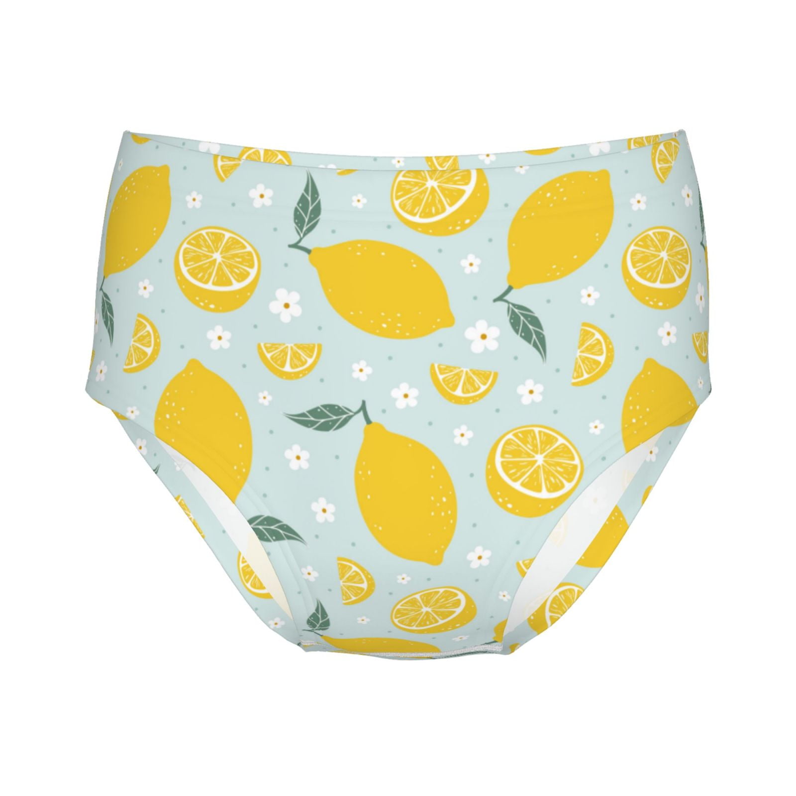 Teen Girls Underwear - Funny Lemon Flower Leaves Soft Cotton Briefs ...