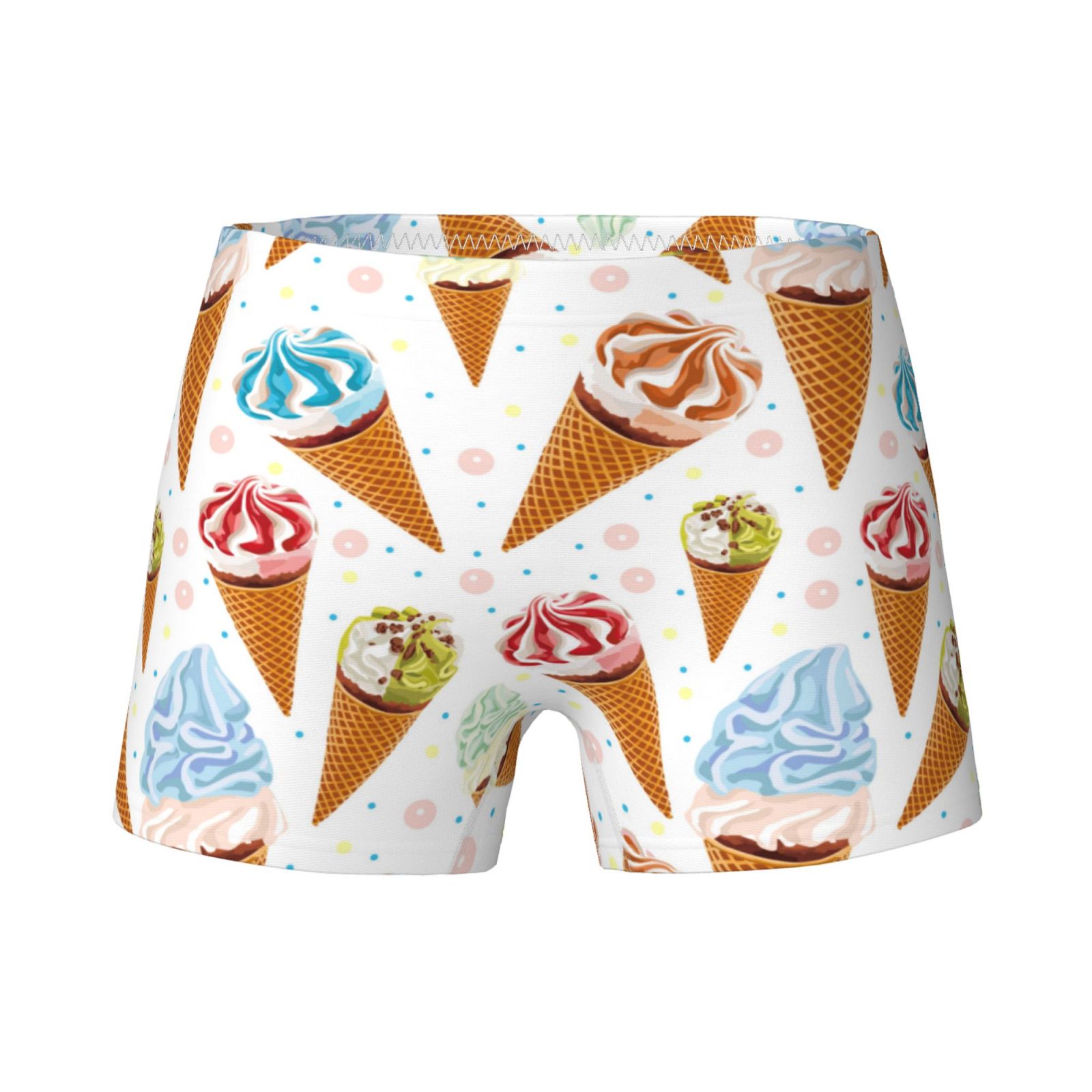 Teen Girls Underwear Ice Cream No.J907 Soft Cotton Boxer Briefs