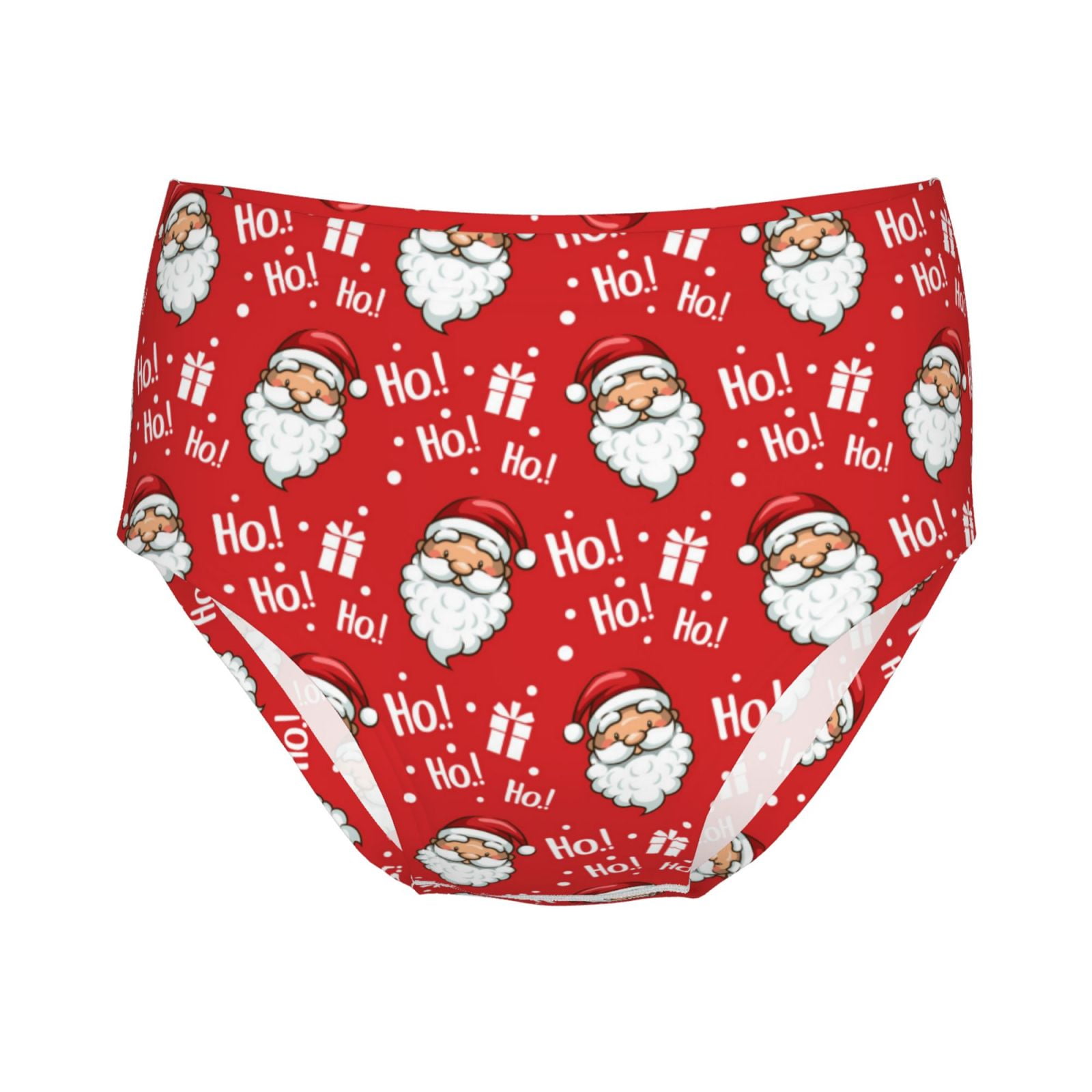 Custom Face Panties Personalised Photo Red Christmas Lace Panties For Women