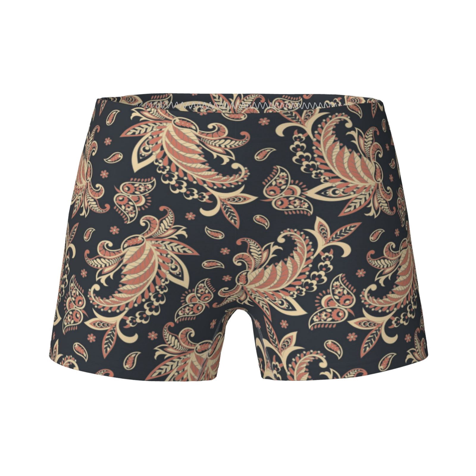 Teen Girls Underwear - Paisley Print No.J96 Soft Cotton Boxer Briefs
