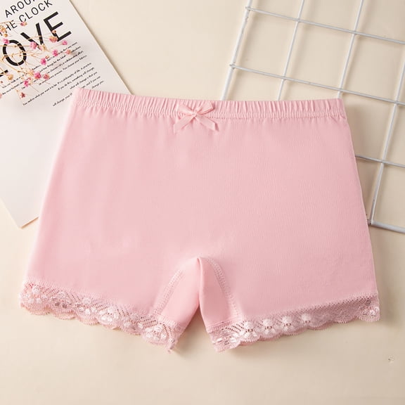 Teen Girls Underwear, Seamless Girls Panties, Girl's Boyshort (Pink 10-13 Years)