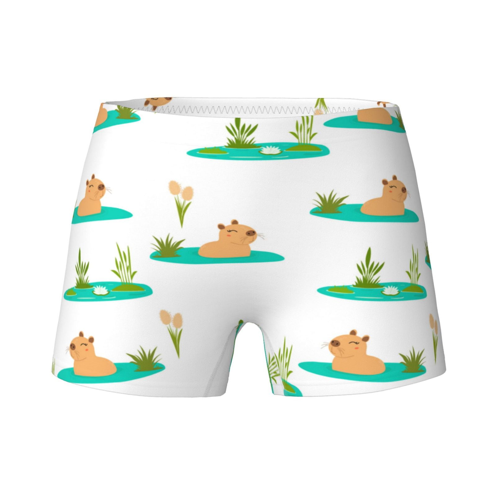 Teen Girls Underwear Swim Cute Capybaras Cotton Soft Boxer Briefs