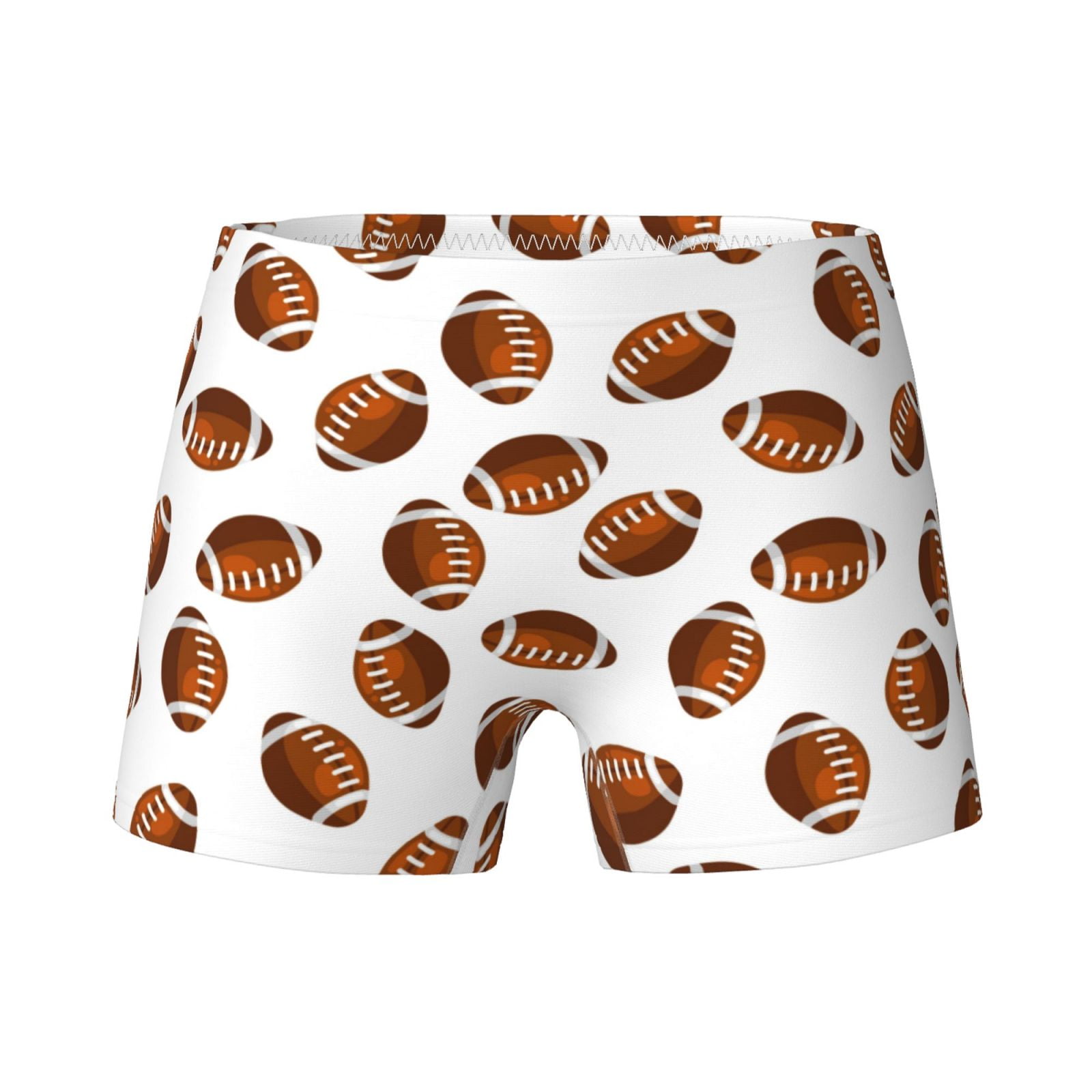 Teen Girls Underwear brown rugby American football Soft Cotton Boxer Briefs Panties for Teens