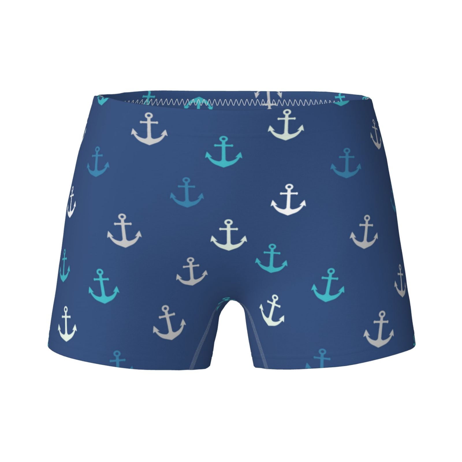 Teen Girls Underwear ship anchor navyblue cool Cotton Soft Boxer