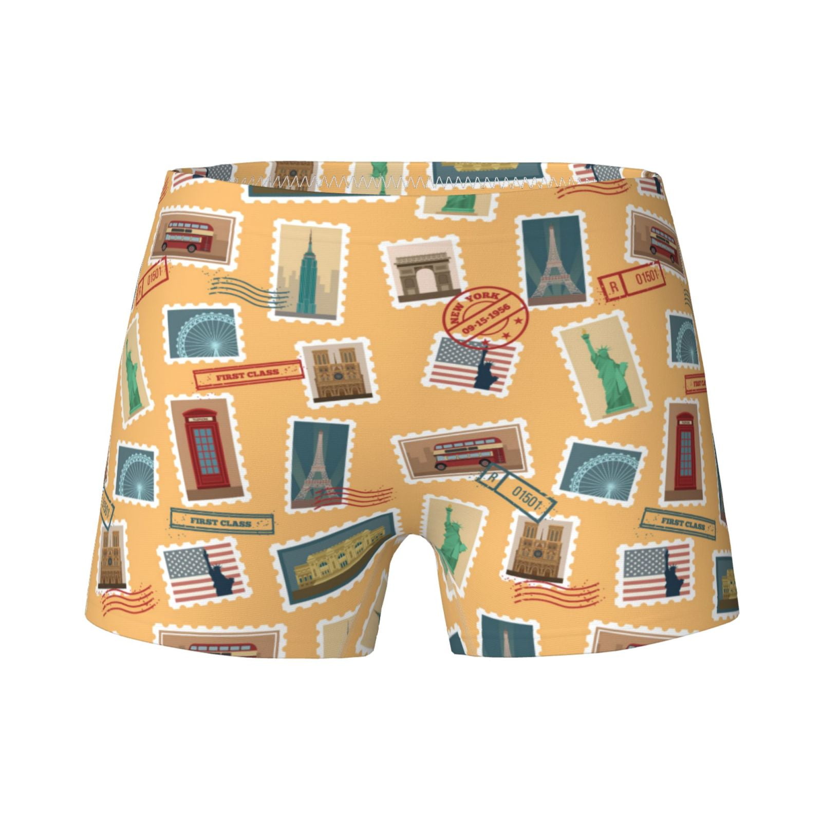 Teen Girls Underwear - world Stamp design Soft Cotton Boxer Briefs ...