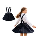 thumbnail image 1 of Girls Uniform Dresses Sleeveless V-Neck Jumper Dress Pleated Skirt Summer Girls Navy Uniform Skirt Girls 12-13 Years Clothes, 1 of 4