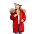 thumbnail image 1 of Teen Girls Winter Coats Hooded Puffer Jacket Kids Red Puffer Jacket Full-Zip Long Sleeve Thicken Waterproof Jacket Kids Girl Jackets Size 13-14 Years, 1 of 6