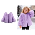thumbnail image 1 of Teen Girls Winter Jackets Purple Fluffy Coats Jacket Girls Cozy Warm Winter Clothes Girls Winter Coat Size 11-12 Years, 1 of 5