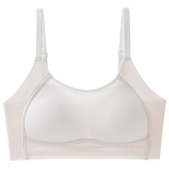 Teen Girls Wireless Jelly Bra Plus Size Supportive Seamless Bras Full Coverage Push Up Comfortable No Underwire Tshirt Bras,Size:17-18 Years