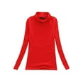 thumbnail image 1 of Teen Girls's Long Sleeve T-Shirt Turtleneck Lightweight Pullover Bottoming Tops, 1 of 2