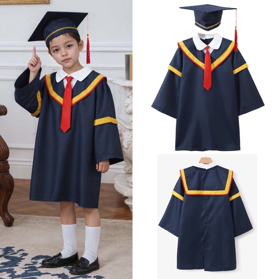 Grad Gowns Middle School Graduation Cap and Gown for Blue Graduation Cap and Gown Graduation Photography Outfit 14-15 Years