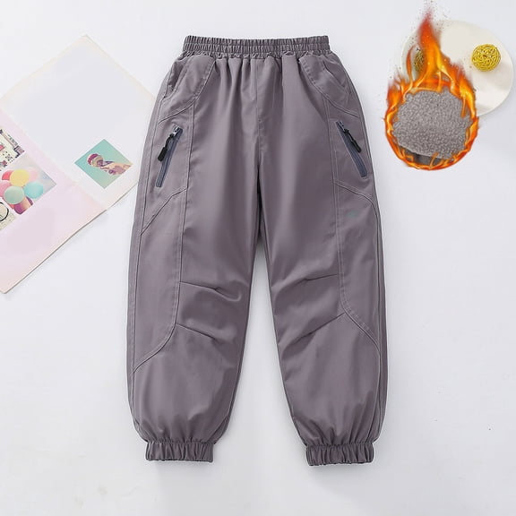 Teen Hiking Pants Kids Trousers Lined Waterproof Athletic Pants for Boys Winter Outdoor Pants 10-11 Years Pants for Boys