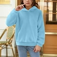 thumbnail image 1 of Teen Hoddies Blue Hoodies Casual Long Sleeve Classic Hoodie Warm Fall Winter Clothes Girls Tops Size 10-11 Years, 1 of 6