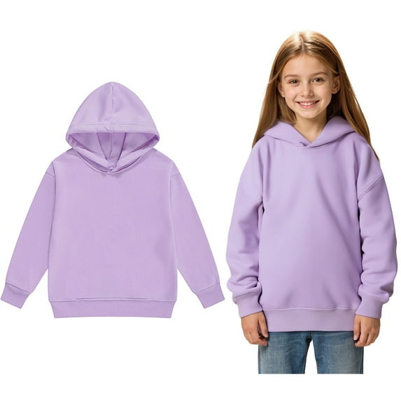 Teen Hoddies Kids Purple Hooded Casual Long Sleeve Hoodie Sweatershirt Pullover Warm Fall Winter Clothes Toddler 12-13 Years Boys Clothes