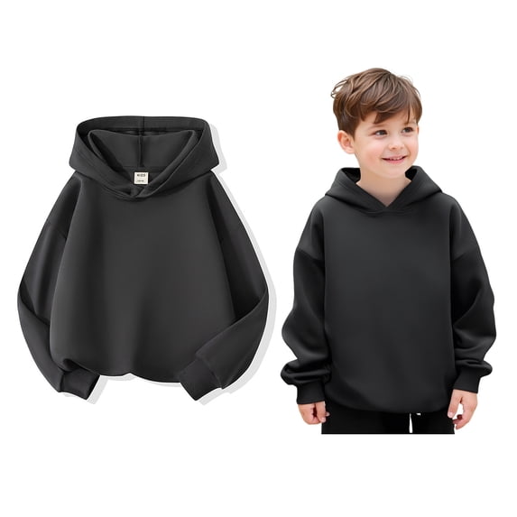 Teen Hoodie Dark Gray Hoodie Long Sleeve Soft Sweatshirts Top Fall Winter Clothes Little Girls Clothes 12-13 Years