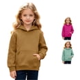 thumbnail image 1 of Hoodie Khaki Hooded Casual Long Sleeve Sweatshirts Jackets Winter Kids Clothes Boys Size 10-11 Years, 1 of 5