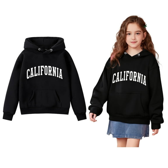 Teen Hoodies Boys Kids Letter Pattern Hoodie Long Sleeve Casual Basic Pullover Sweatshirt Hoodie Fall Clothes Girls Sweatshirts Size 11-12 Years