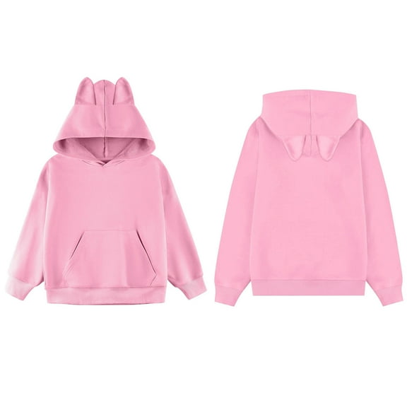 Teen Hoodies Boys Pink Hooded Casual Long Sleeve Sweatshirts Jackets Fall Clothes Girl Clothes 11-12 Years