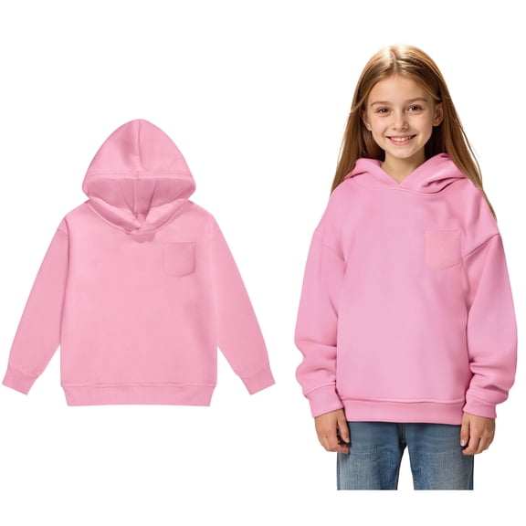 Teen Hoodies Boys Pink Hoodies Long Sleeve Soft Sweatshirts Top Winter Clothes Girls Size 10-11 Years Clothes