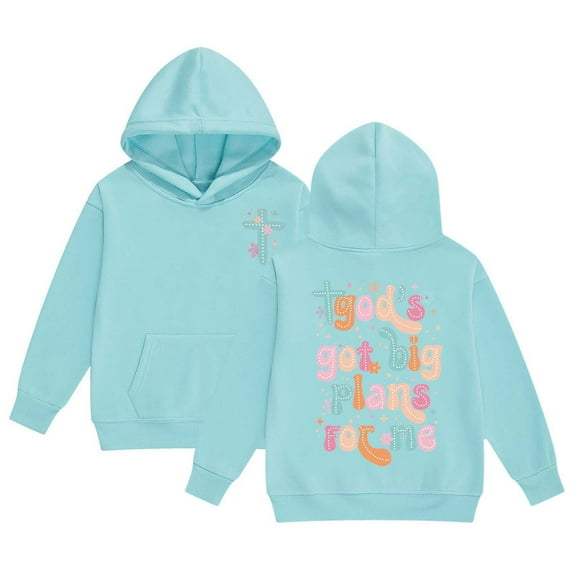 Teen Hoodies Christian Sweatshirts Long Sleeve Graphic Sweatshirt Cute Oversize Pullover Top New Year Sweatshirts Teen Outfits for Girls 12-13 Years Trendy