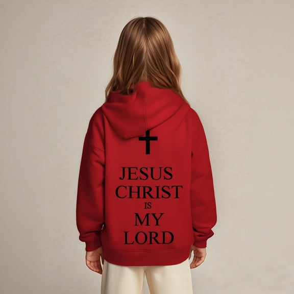 Teen Hoodies Jesus Loves You Hoodie Long Sleeve Graphic Hoodies Fashion Loose Pullover Top Cute Sweatshirt Boy Clothes 11-12 Years Cute Boy Girl Clothing