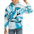 thumbnail image 1 of Teen Hoodies Kids Dinosaur Print Hooded Casual Long Sleeve Hoodie Sweatershirt Pullover Kids Clothes Boys Size 10-11 Years for School, 1 of 6