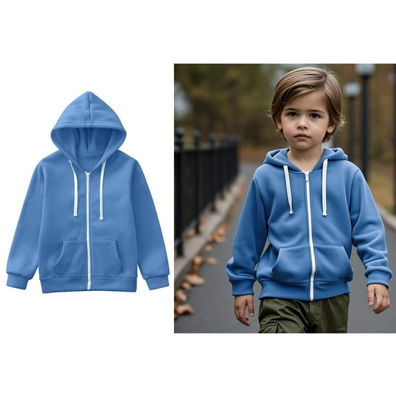 Teen Hoodies Kids Full Zip Hoodies Long Sleeve Casual Basic Pullover Sweatshirt Hoodie Winter Clothes Teen Boy Clothes 11-12 Years