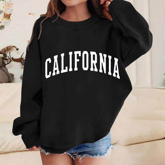 Teen Hoodies Solid Sweatshirt Long Sleeve Pullover Soft Trendy Printed Girls' Fashion Hoodies & Sweatshirts Girls Shirts Size 3T