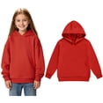 thumbnail image 1 of Teen Hoodies for Boys Red Hooded Long Sleeve Casual Basic Pullover Sweatshirt Hoodie Fall Winter Clothes 12-13 Years Boy Clothes, 1 of 4