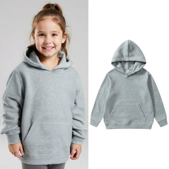 Teen Hoodies for Girls Kids Grey Hoodie Lightweight Long Sleeve Hoodies Fall Winter Clothes Boys 11-12 Years Clothes