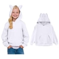 thumbnail image 1 of Teen Hoodies for Girls White Hoodie Long Sleeve Soft Sweatshirts Top Fall Clothes Girls Clothes Size 11-12 Years, 1 of 8