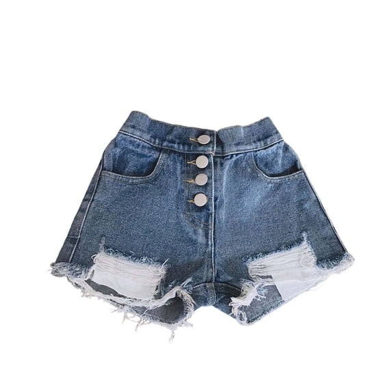 Jeans Shorts for Girls Straight Leg Ripped Jean Shorts Girls Summer Clothes Kids Shorts Girls 11-12 Years