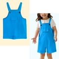 thumbnail image 1 of Teen Jumpsuit Girl Girls Overalls Kids Casual Sleeveless Girls Loose Rompers with Pockets Blue Jumpsuit 13-14 Years Old Girl Clothes, 1 of 4