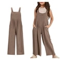 thumbnail image 1 of Jumpsuit Girl Straight Leg Jumpsuit Baggy Overalls Kids Casual Sleeveless Romper Clothes for 11-12 Years Girl, 1 of 7
