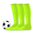 thumbnail image 1 of Teen Junior Unisex Soccer Team Sports Cushion Acrylic Socks 3 Pair Neon Green, 1 of 2