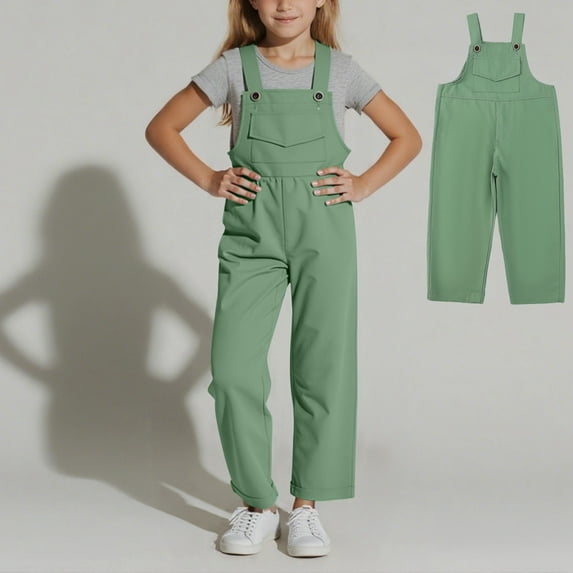 Teen Kids Casual Loose Romper Green Jumpsuit Adjustable Jumpsuits Kids Casual Sleeveless Jumpsuits Boys' Overalls 15-16 Years