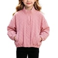 thumbnail image 1 of Teen Kids Girls Gingham Plaid Jacket Long Sleeve Zip Up Lightweight Windproof Classic Outerwear 12-13 Years, 1 of 7