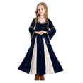 thumbnail image 1 of Teen Kids Girls Long Sleeve V-Neck Velvet A-Line Maxi Dress for Medieval Theme Party Halloween 10-12 Years, 1 of 3
