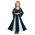thumbnail image 1 of Teen Kids Girls Long Sleeve V-Neck Velvet A-Line Maxi Dress for Medieval Theme Party Halloween 14-16 Years, 1 of 4