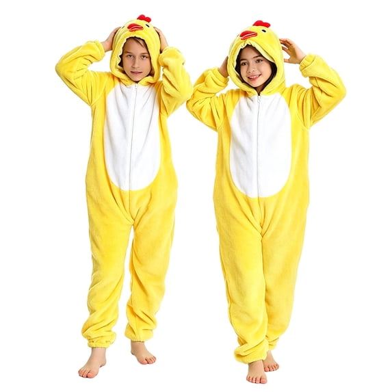 Teen Kids Halloween Animal Onesie Funny Cute Chicken One Piece Jumpsuits